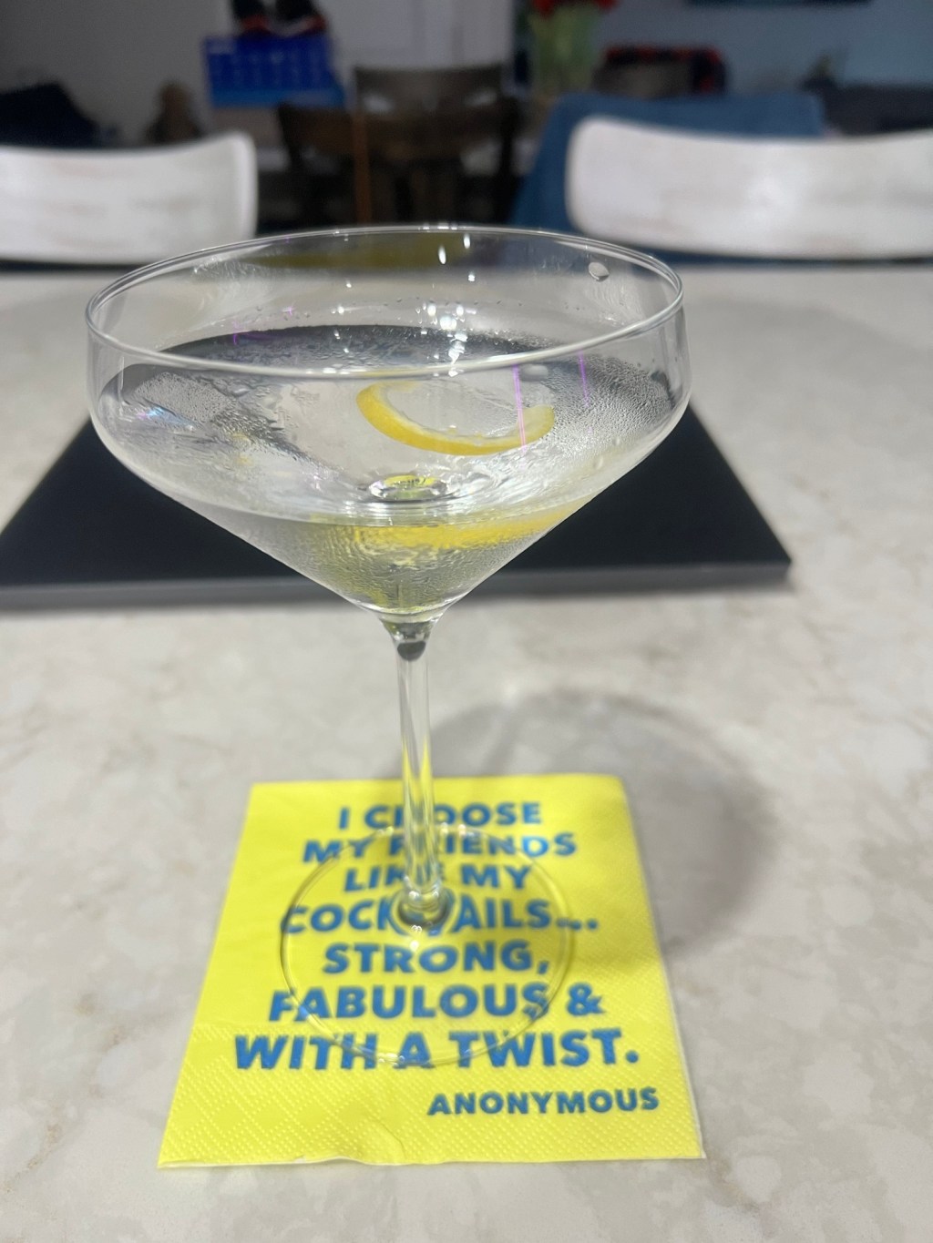 Dry Gin Martini with a Twist,&nbsp;Stirred